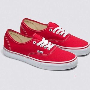 Men’s vans authentic red size 12